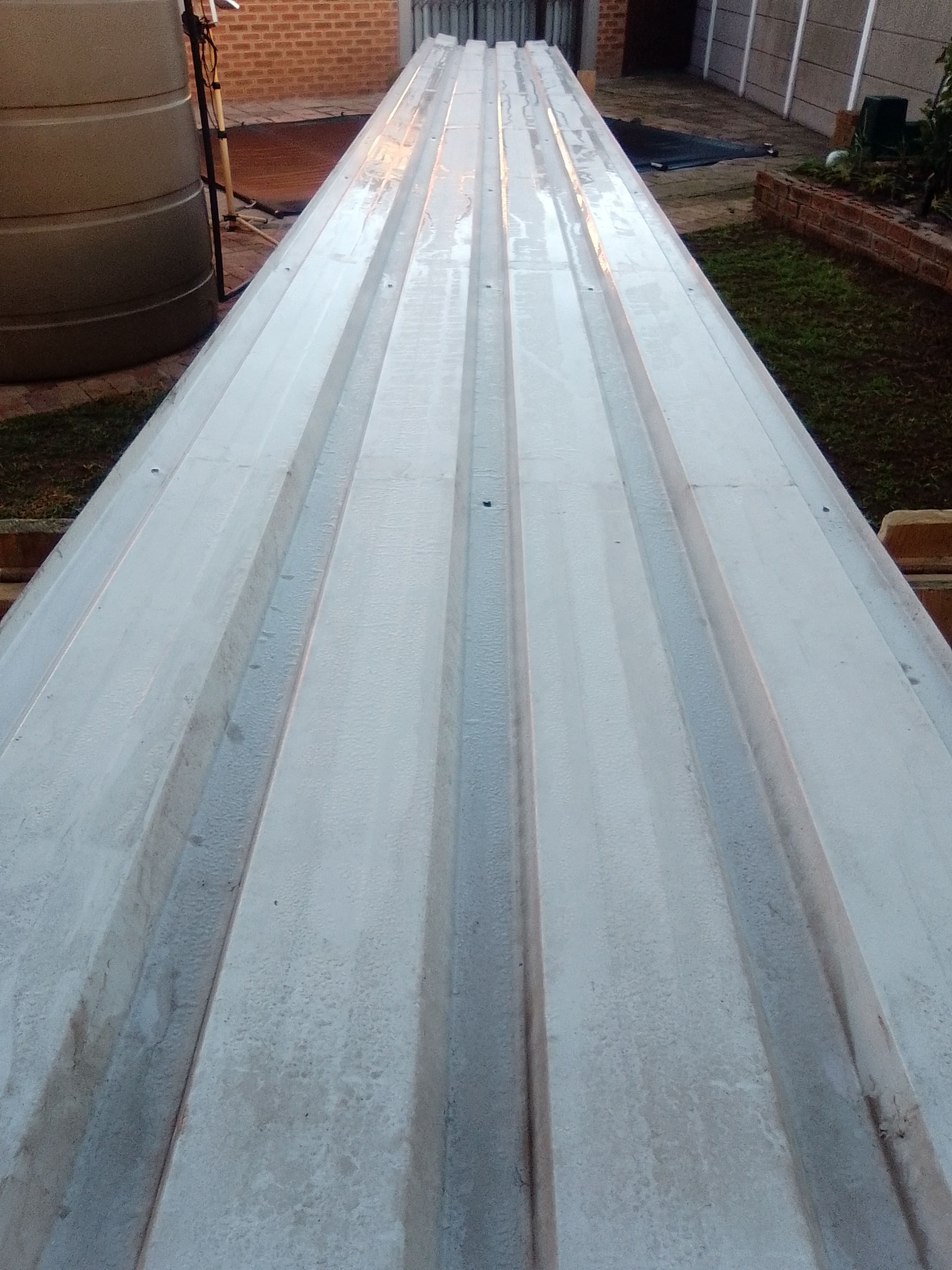 Dripstop installation beneath IBR metal roofing in Sonstraal Hoogte, Durbanville